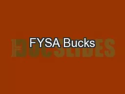 FYSA Bucks