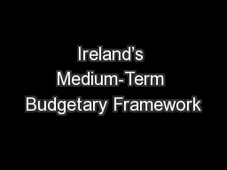 Ireland’s Medium-Term Budgetary Framework
