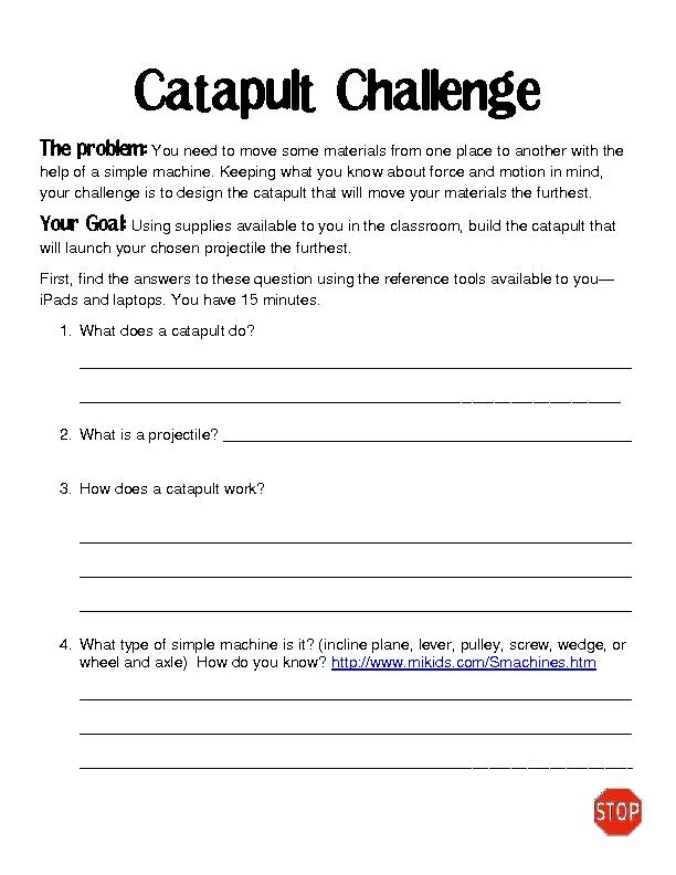 Catapult Challenge