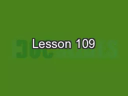 Lesson 109