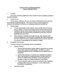 Caucus Website Policy 1. Purpose This policy provides guidelines for t