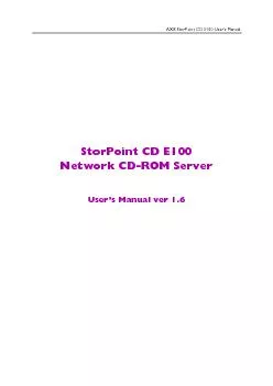 AXIS StorPoint CD E100 User