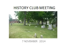 HISTORY CLUB MEETING