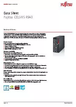Data Sheet FUJITSU Workstation CELSIUS R940  Page 1 / 10www.fujitsu.co