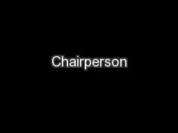 Chairperson