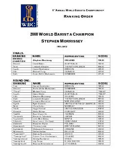 2008 WBC CHAMPION Stephen Morrissey IRELAND 738.50