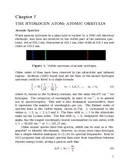 Chapter7THEHYDROGENATOM;ATOMICORBITALSAtomicSpectraWhengaseoushydrogen