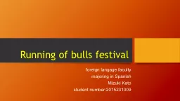 Running of bulls festival