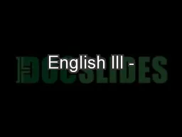 English III -