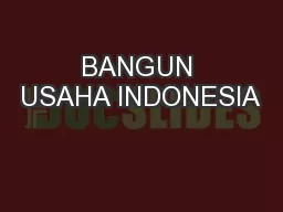 BANGUN USAHA INDONESIA