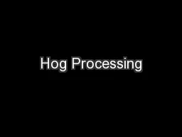 Hog Processing