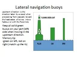 Lateral navigation buoys