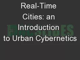 Real-Time Cities: an Introduction to Urban Cybernetics