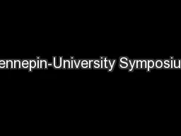 Hennepin-University Symposium