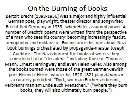 On the Burning of Books
