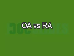 OA vs RA