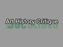 Art History Critique