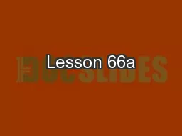 Lesson 66a