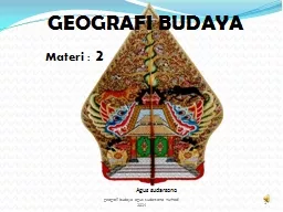 GEOGRAFI BUDAYA