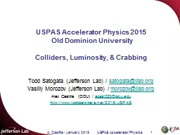 USPAS Accelerator Physics