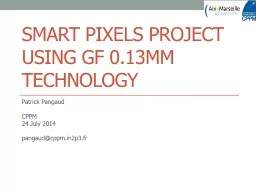 Smart pixels project using GF 0.13µm technology