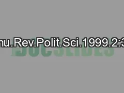 Annu.Rev.Polit.Sci.1999.2:323–43Copyright