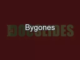 Bygones