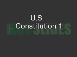 U.S. Constitution 1