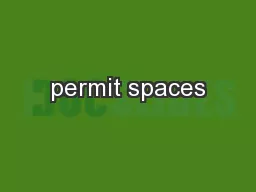 permit spaces