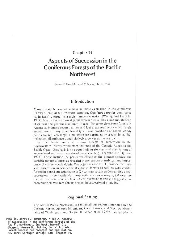 Aspects of Succession in the