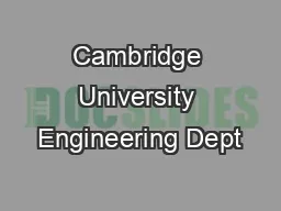 Cambridge University Engineering Dept