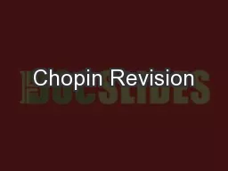Chopin Revision