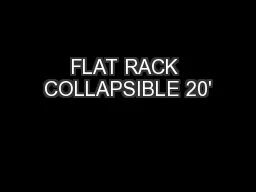 FLAT RACK COLLAPSIBLE 20'