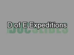 D of E Expeditions