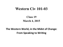 Western Civ 101-03