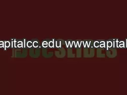 www.capitalcc.edu www.capitalcc.edu