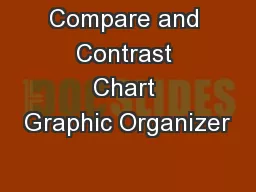 Compare and Contrast Chart Graphic Organizer