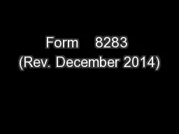 Form    8283 (Rev. December 2014)