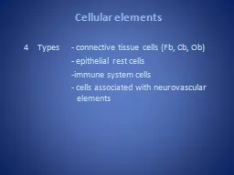 Cellular elements