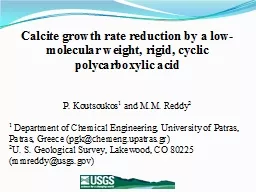 Calcite growth rate reduction by a low-molecular weight, ri