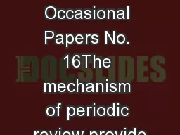 UNODA Occasional Papers No. 16The mechanism of periodic review provide