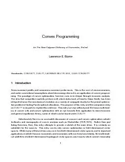 ConvexProgrammingforTheNewPalgraveDictionaryofEconomics,2nded.Lawrence