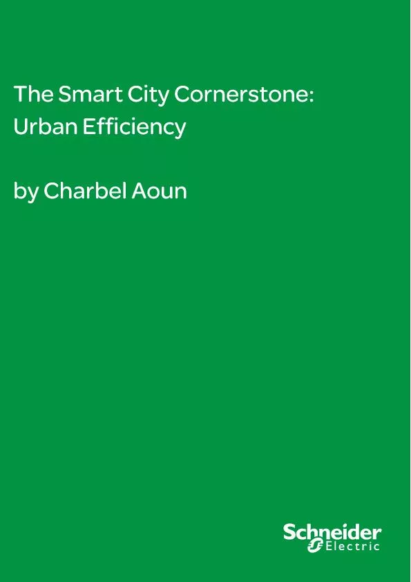 The Smart City Cornerstone:  Urban Efficiency��Schneider Electric Whit