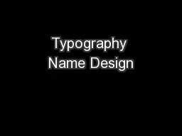 Typography Name Design