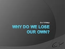 Why do we lose our own?