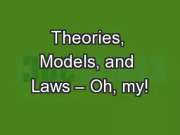 Theories, Models, and Laws – Oh, my!