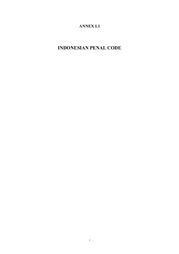 INDONESIAN PENAL CODE