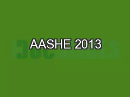 AASHE 2013
