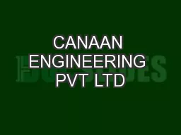 CANAAN ENGINEERING PVT LTD