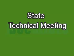 State Technical Meeting
